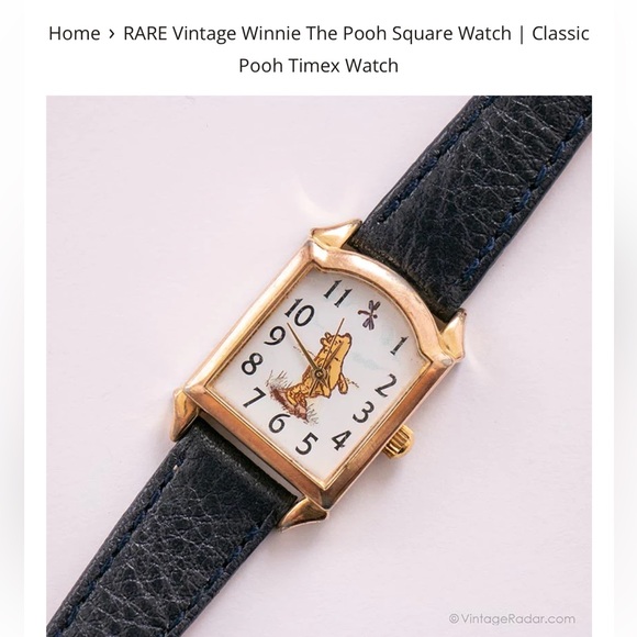 Timex Accessories - Rare Vintage Timex Disney Winnie The Pooh Square Watch